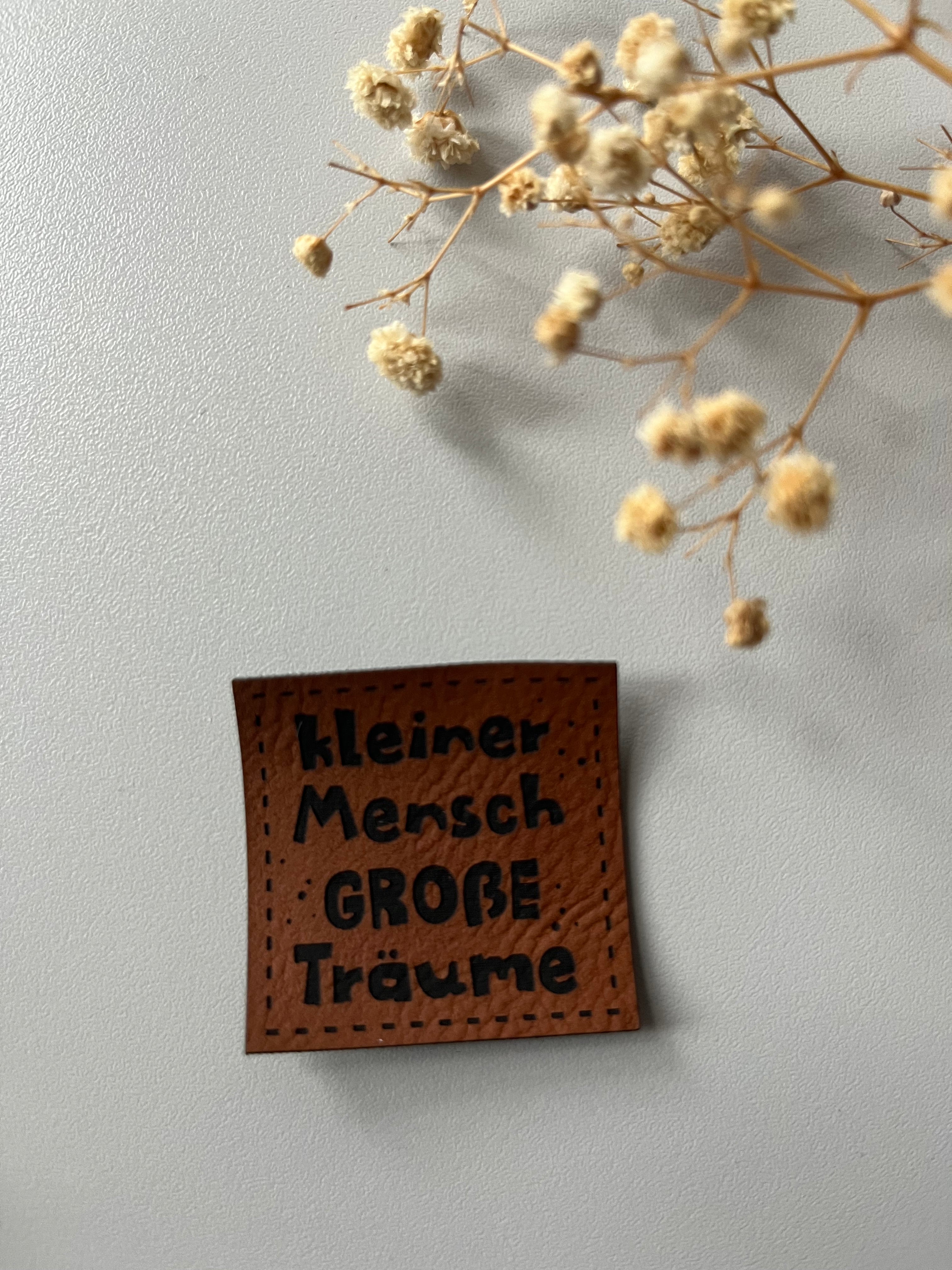 Kleiner Mensch Große Träume Label